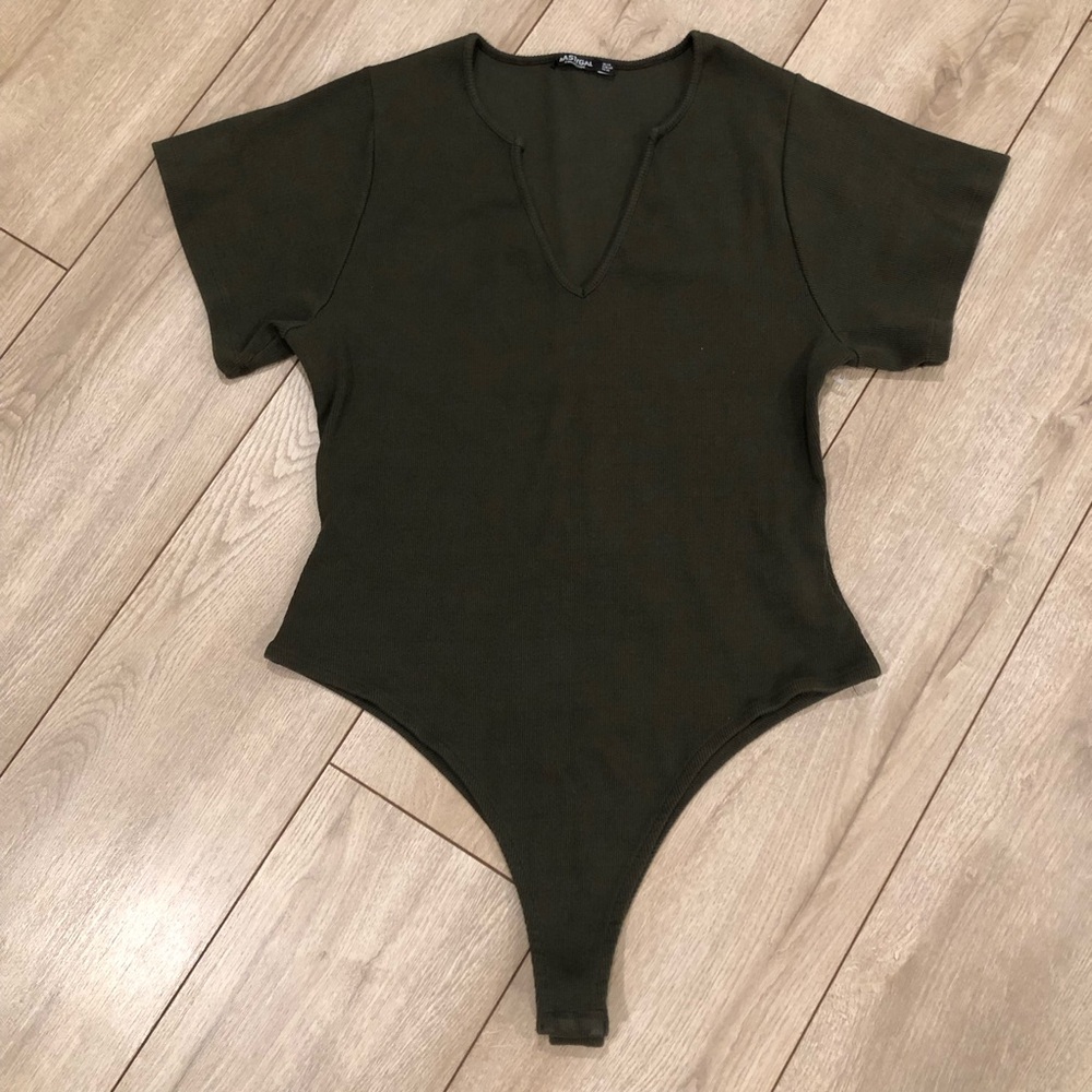 Nasty Girl Dark Green Bodysuit